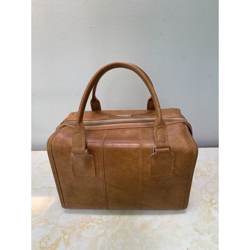 Vtg Samsonite Cordoba Brown Leather Carry On Bag Luggage Suitcase Carry On Pilot - Picture 9 of 13